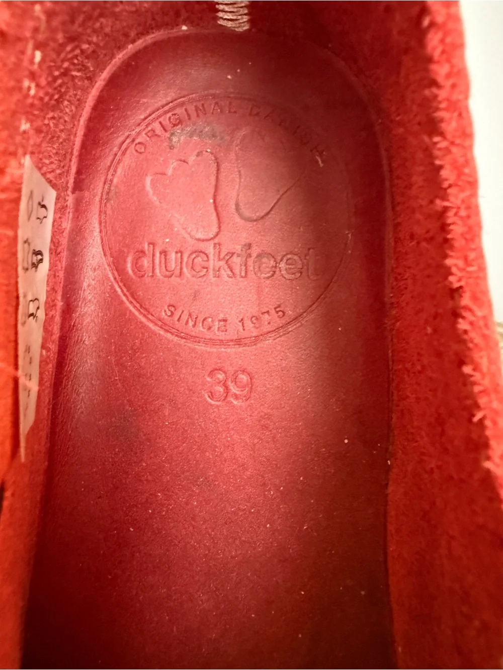 Duckfeet HIMMERLAND GRANATE Red Leather Mary Janes Size 39